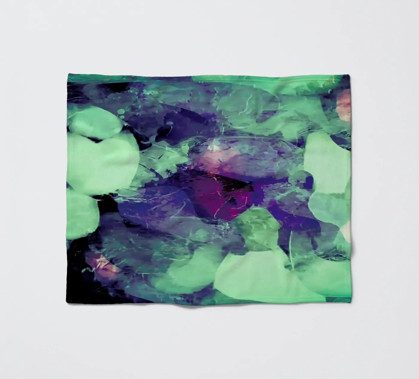 Green Ice fleece blanket by In Full Color