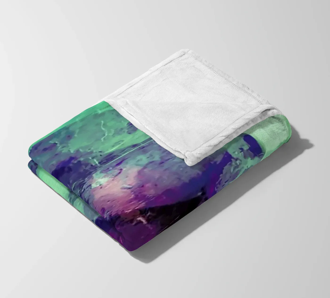 Green Ice fleece blanket by In Full Color
