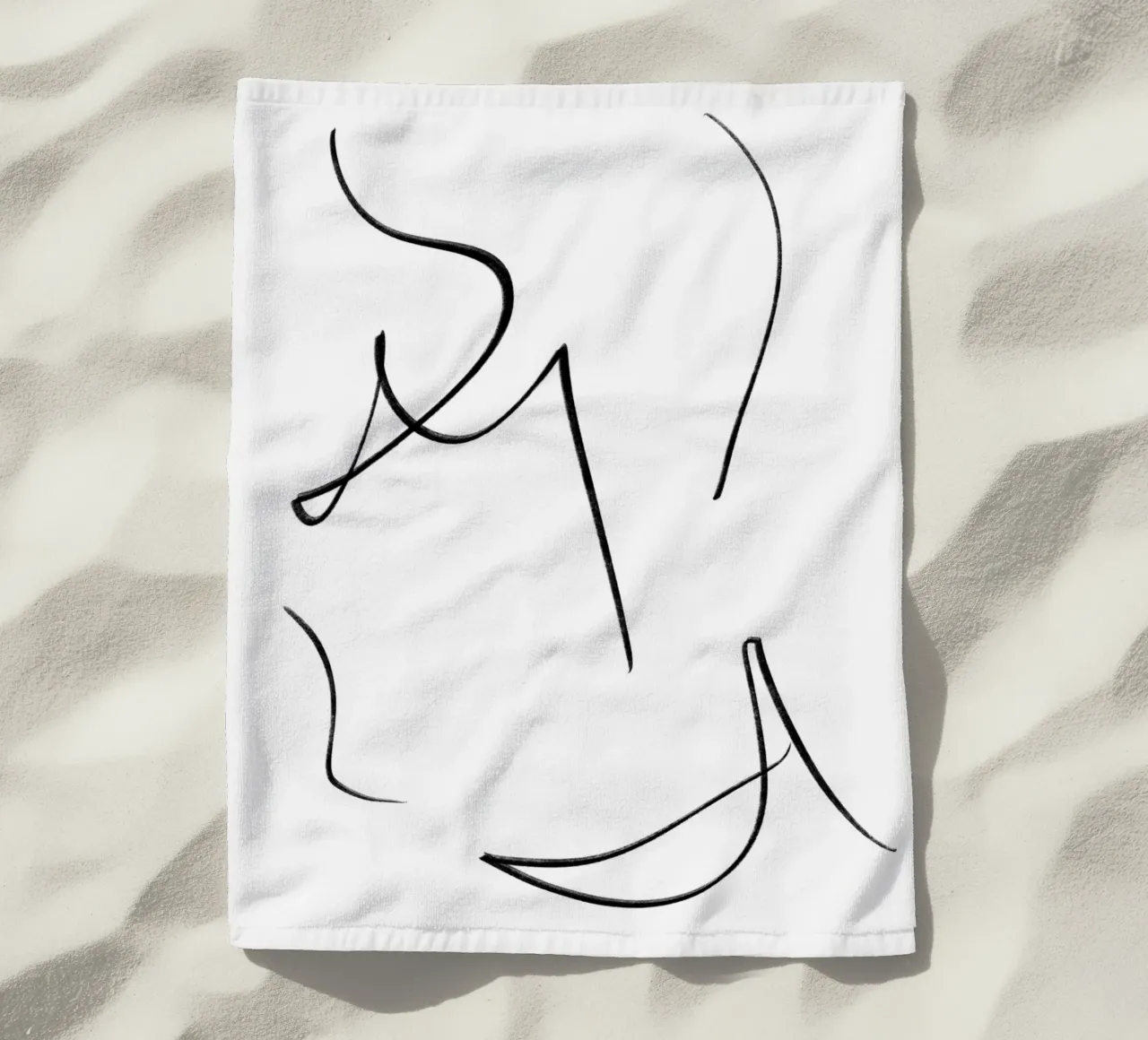 Linee del sorriso telo mare da Studio B