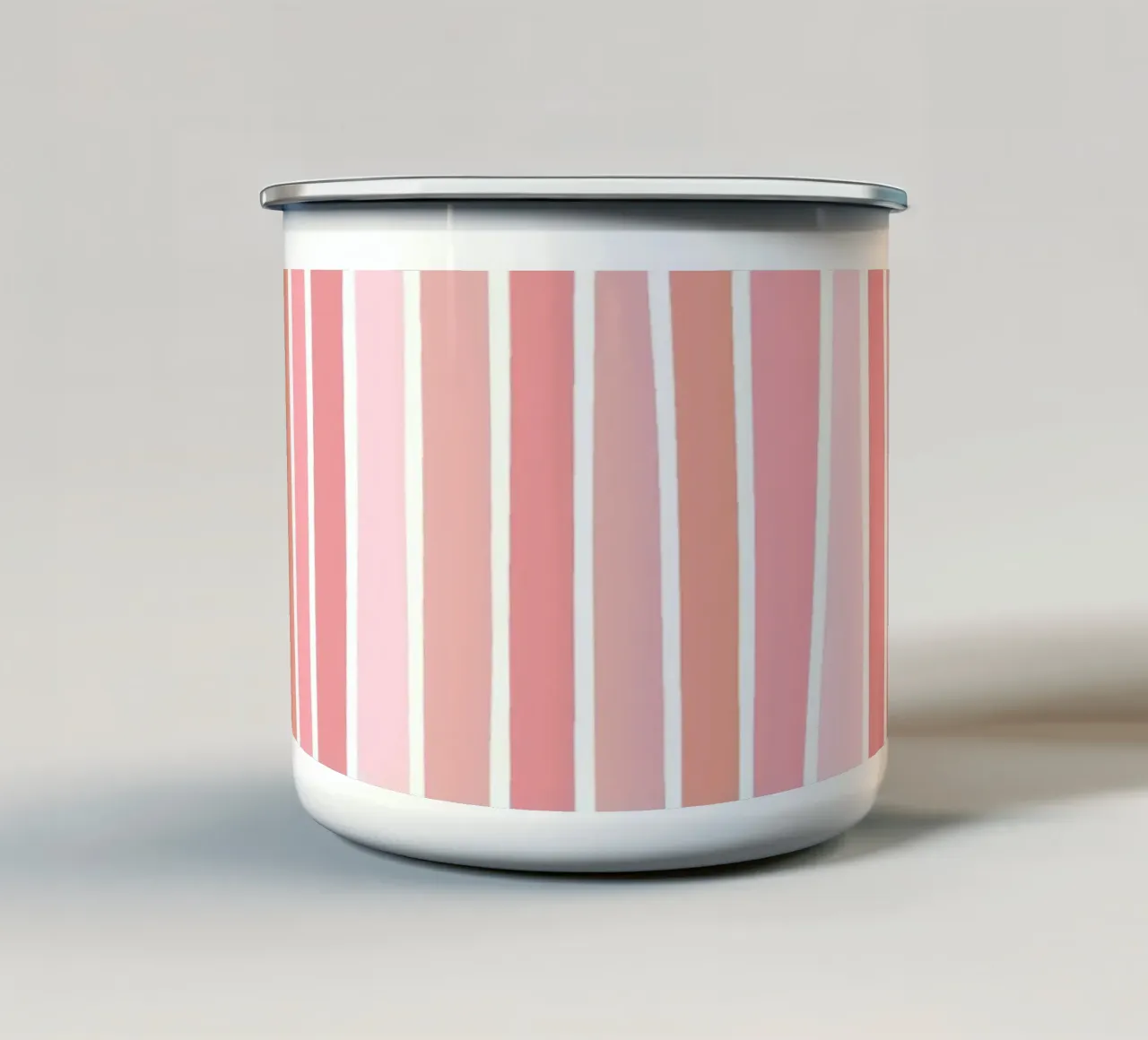 Earthy lines - rosa tazza in smalto da BAINAI HOME