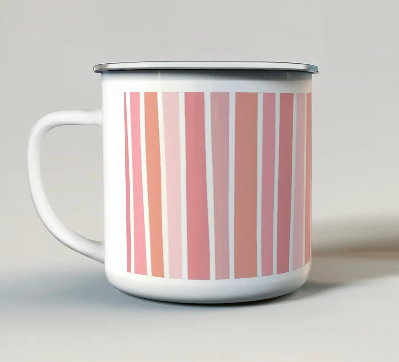 Earthy lines - rosa tazza in smalto da BAINAI HOME