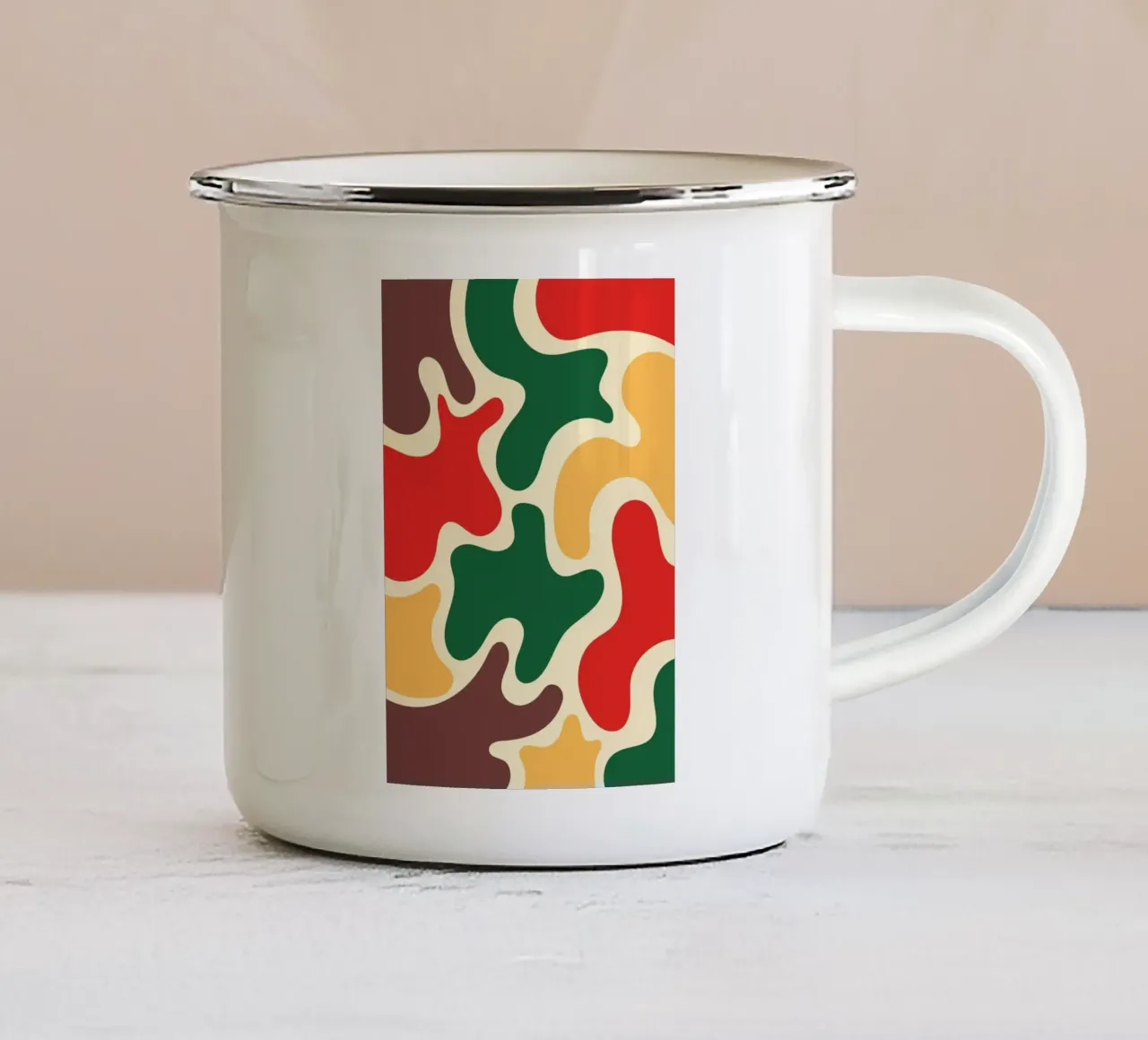 Acqua estiva Blob tazza in smalto da Studio Fun Boy