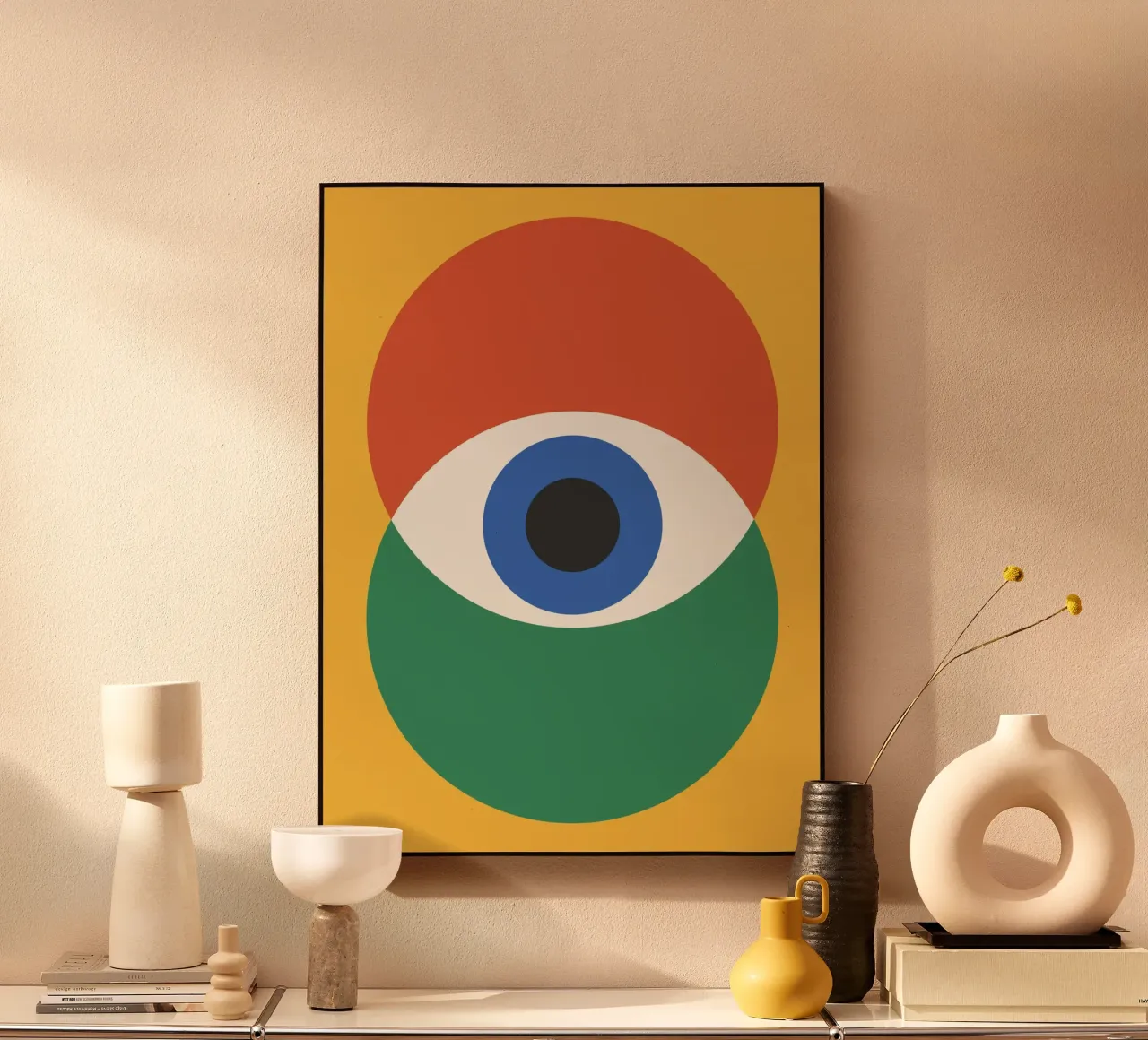 Modello Bauhaus a occhio singolo alluminio dibond da Paigaam Studio
