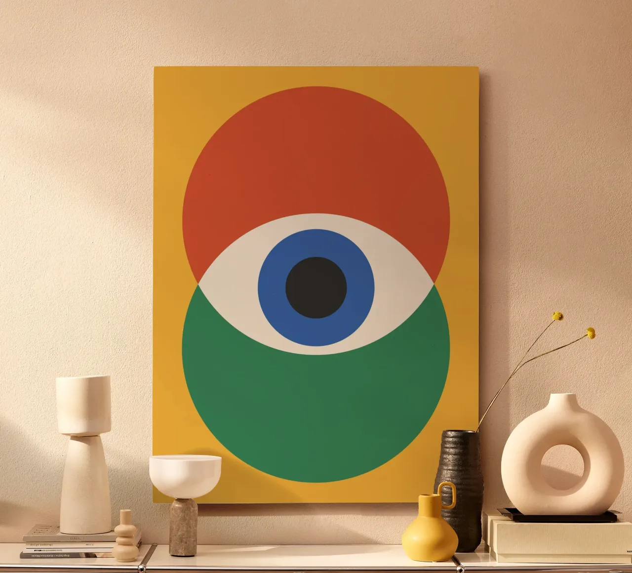 Modello Bauhaus a occhio singolo alluminio dibond da Paigaam Studio
