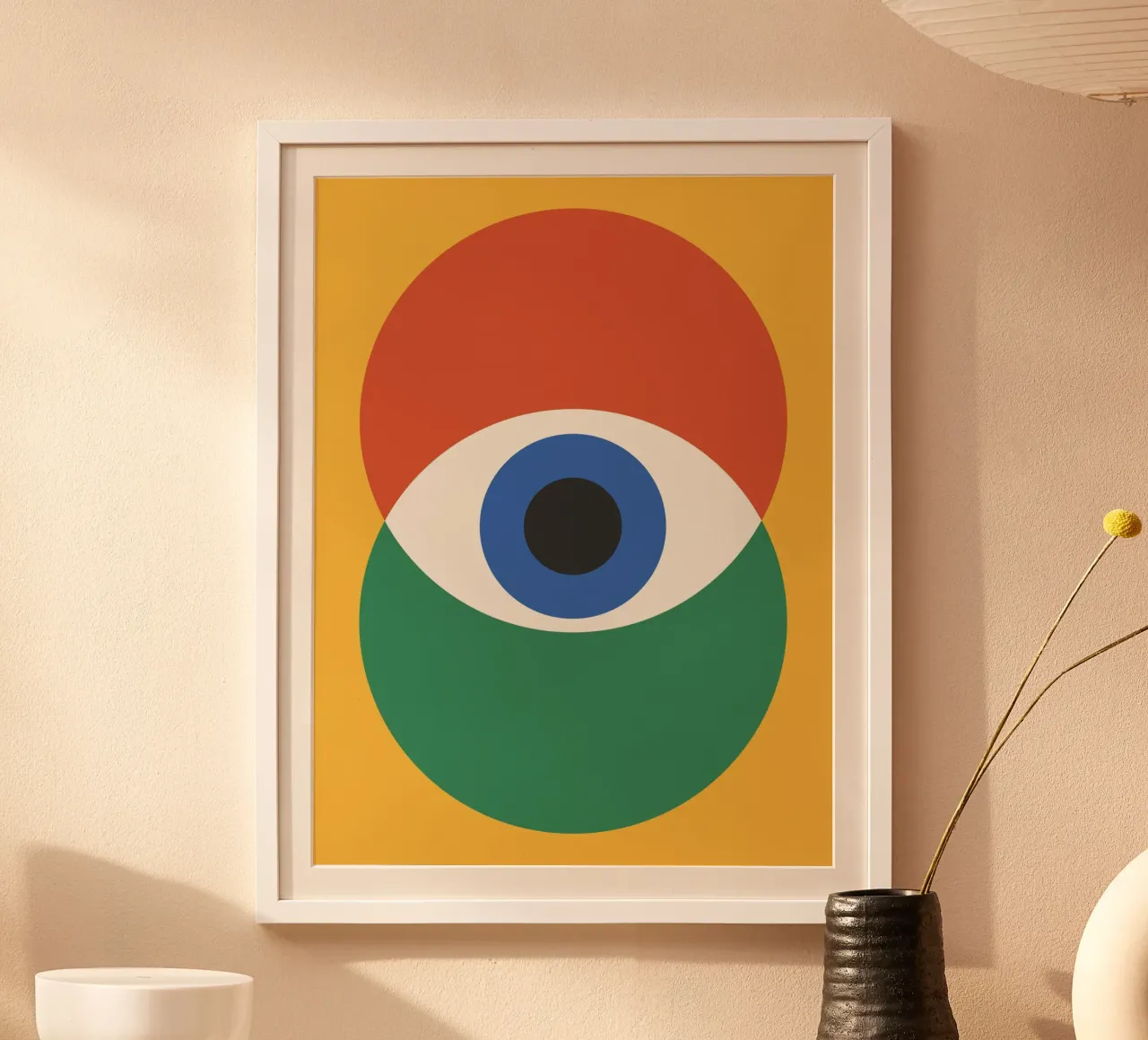 Modello Bauhaus a occhio singolo carta hahnemühle da Paigaam Studio