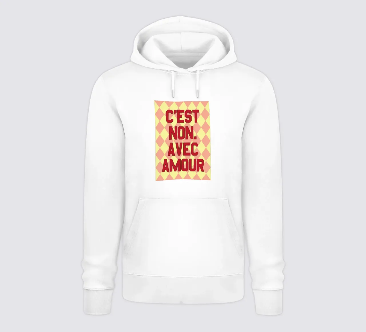 C'est non avec amour Citazioni in francese felpa con cappuccio da syabiqo