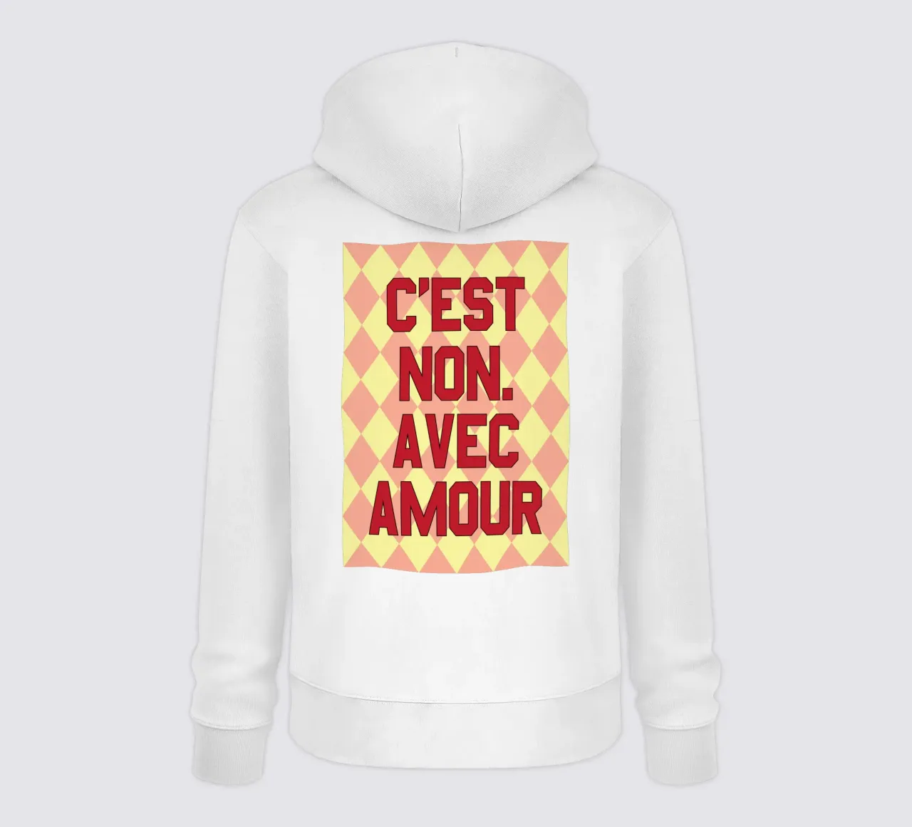 C'est non avec amour Citazioni in francese felpa con cappuccio da syabiqo