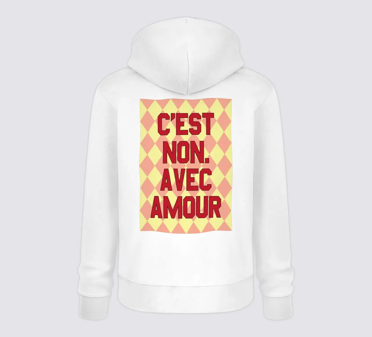 C'est non avec amour Citazioni in francese felpa con cappuccio da syabiqo