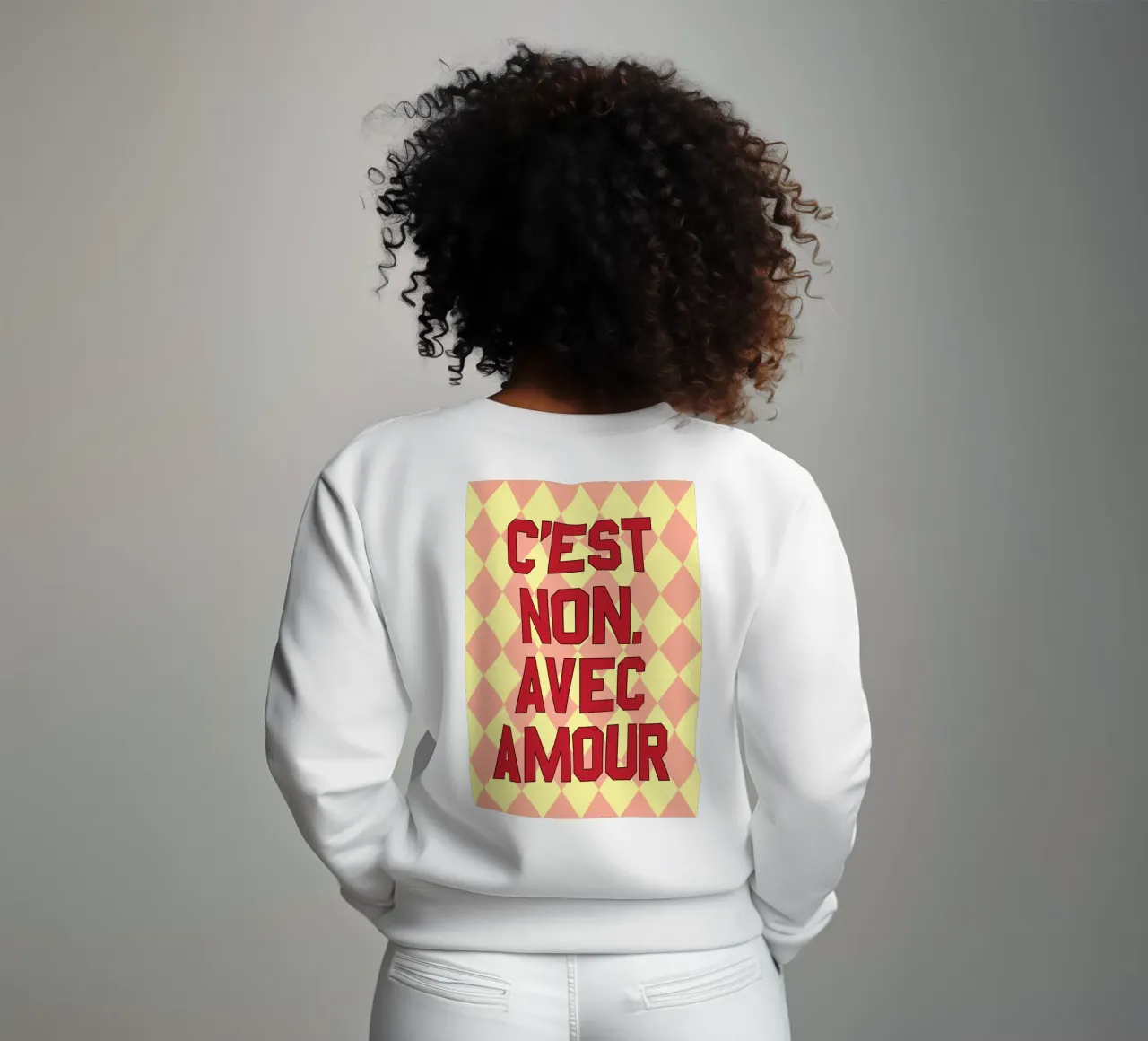 C'est non avec amour Citaten sweatshirt van syabiqo