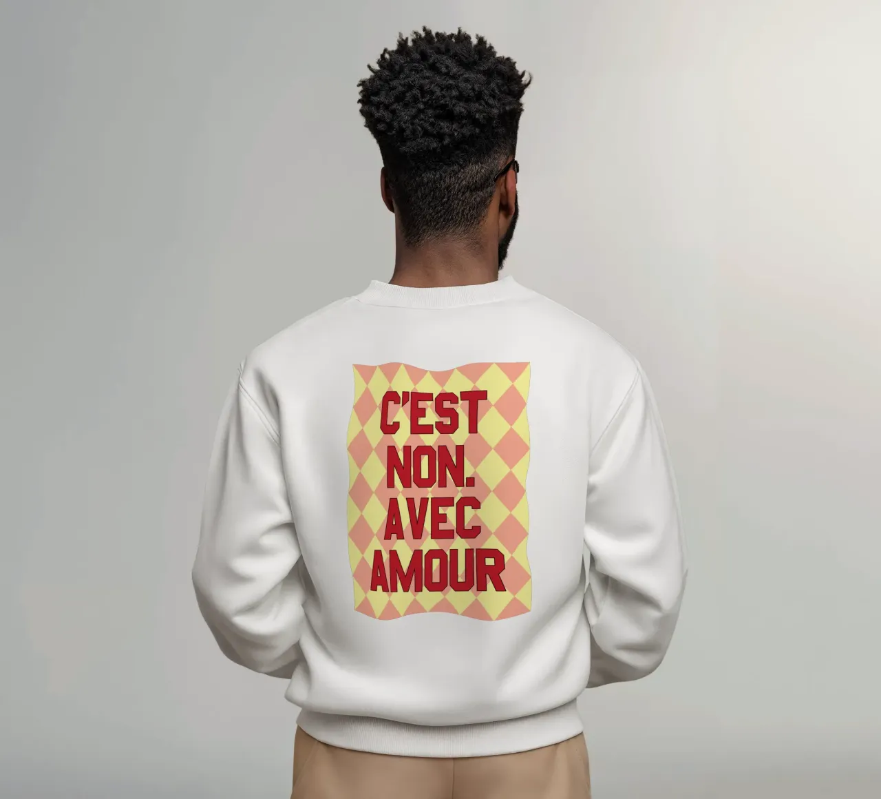 C'est non avec amour Citaten sweatshirt van syabiqo
