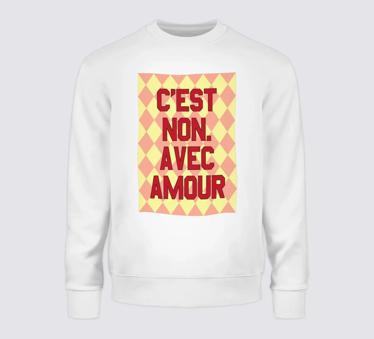 C'est non avec amour Citaten sweatshirt van syabiqo