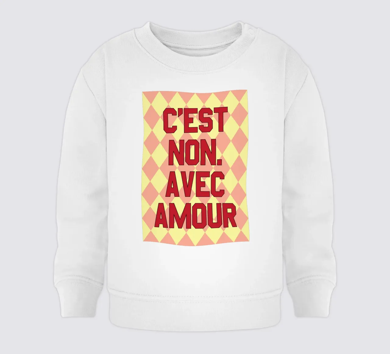 C'est non avec amour Citazioni in francese felpa neonato da syabiqo