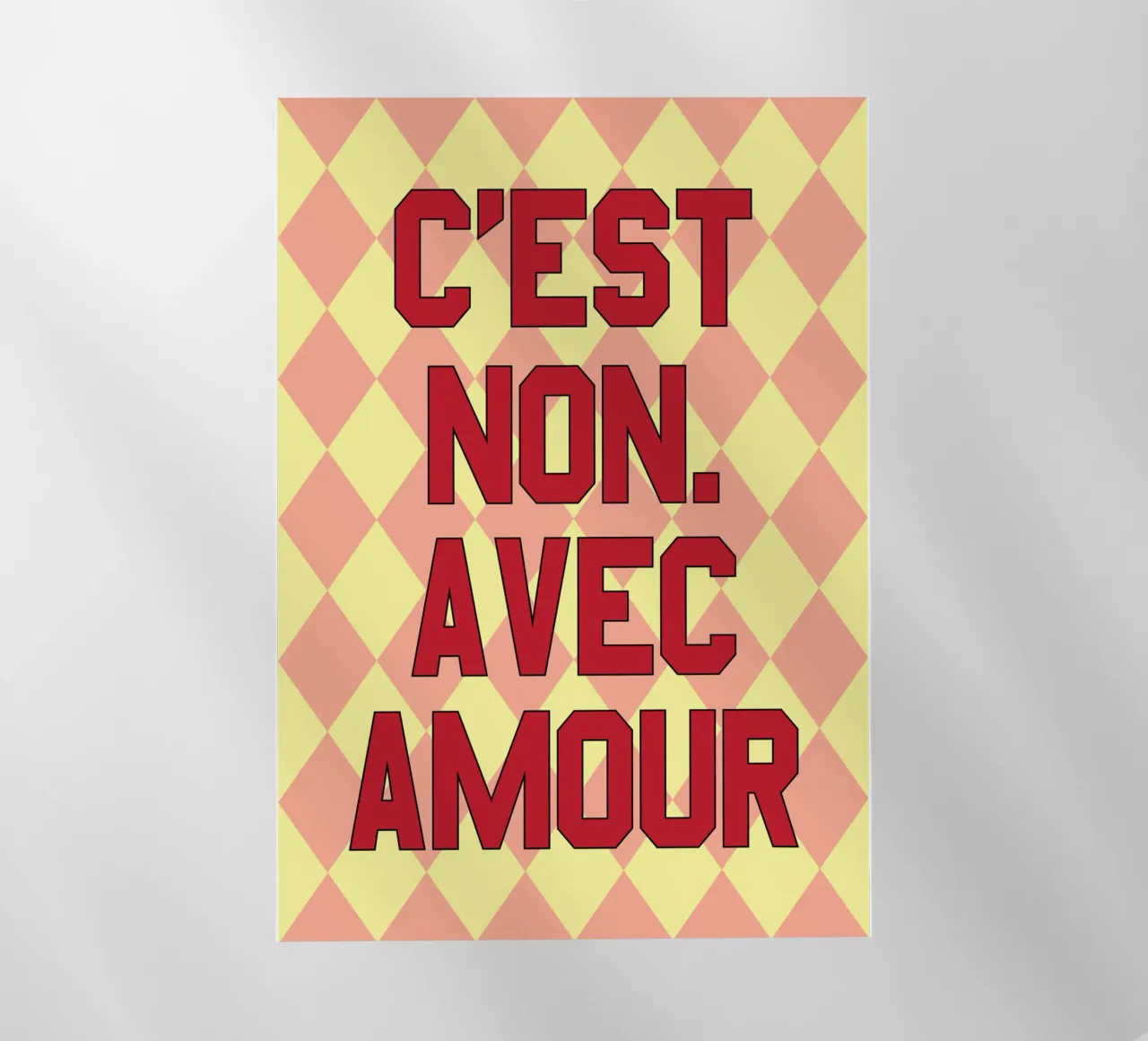 C'est non avec amour Citazioni in francese pellicola backlit da syabiqo