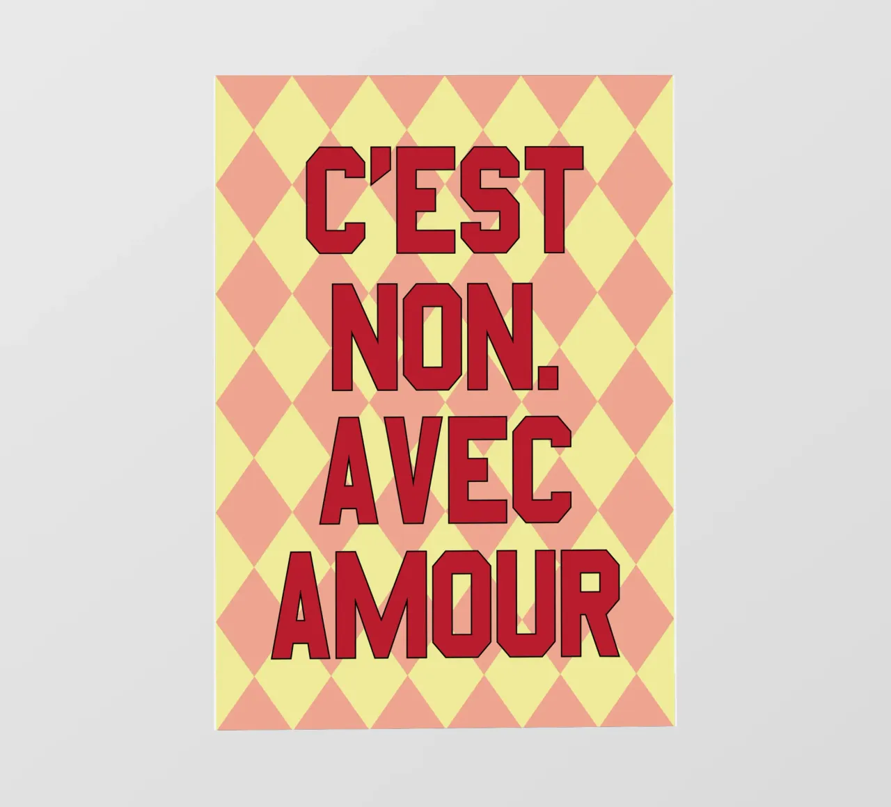 C'est non avec amour Citazioni in francese pellicola backlit da syabiqo