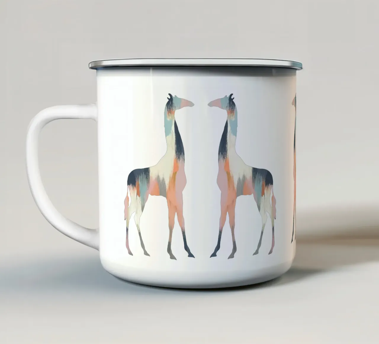Pastel Giraffe tazza in smalto da Orara Studio