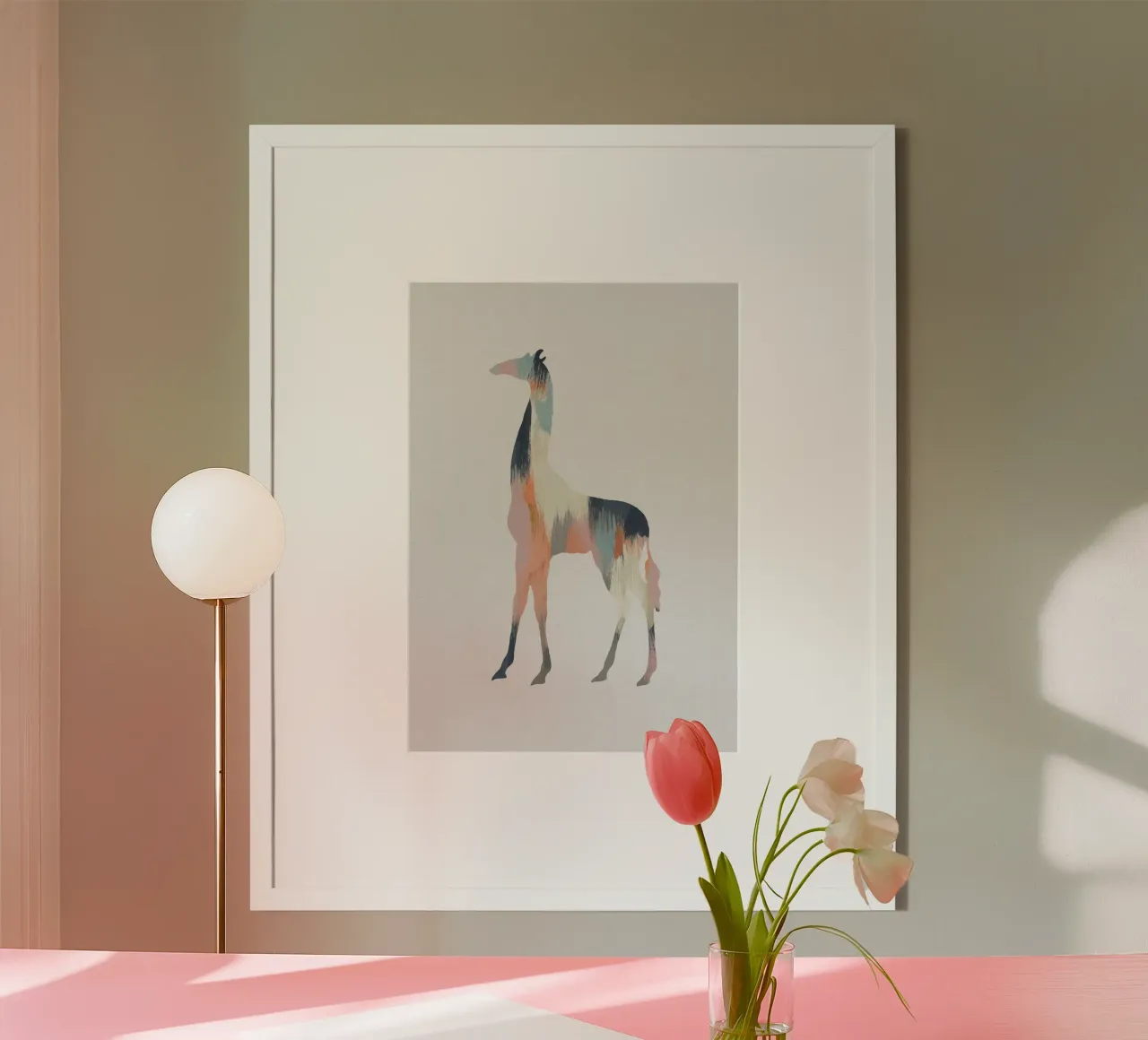 Pastel Giraffe poster da Orara Studio