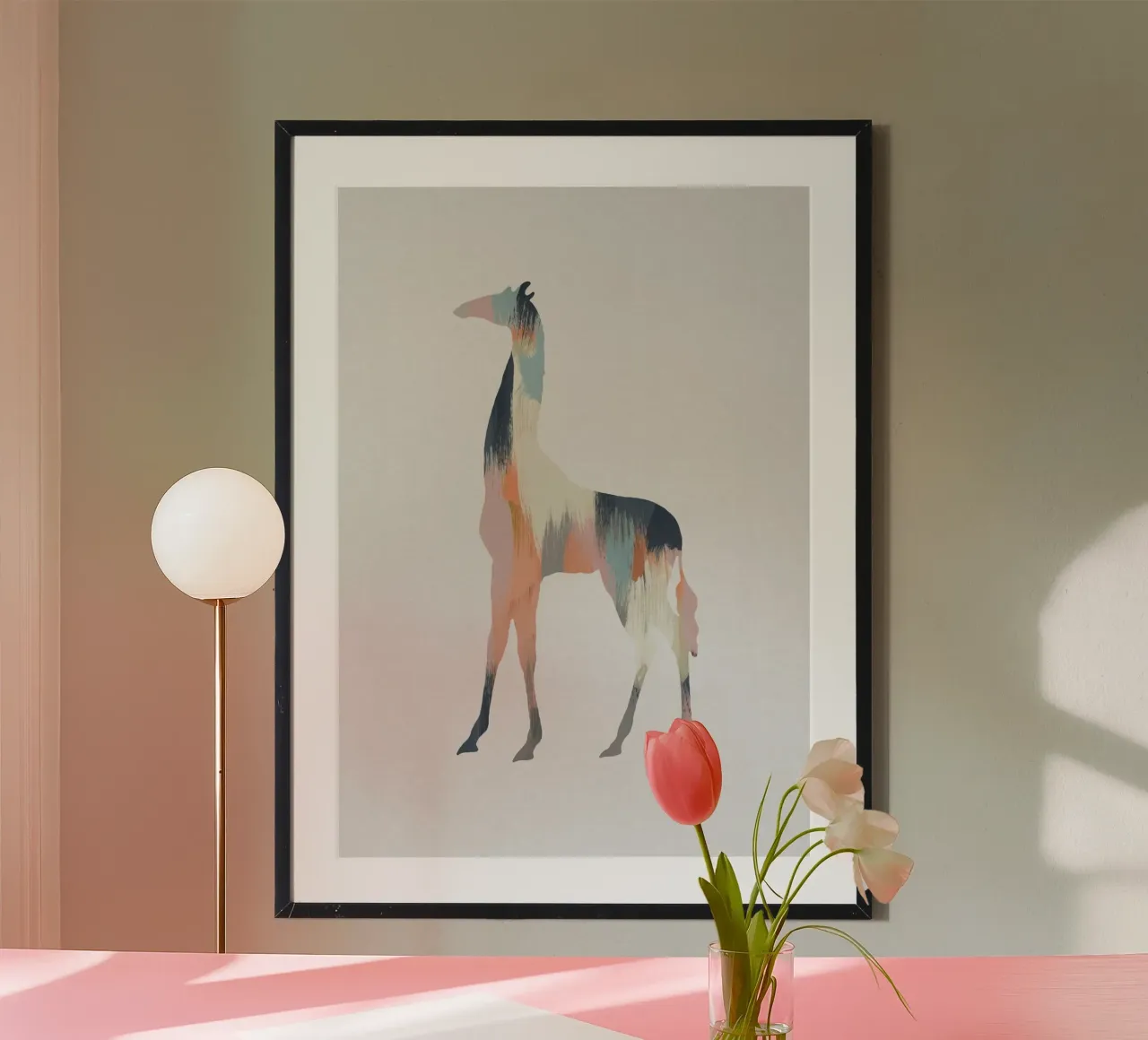 Pastel Giraffe poster da Orara Studio