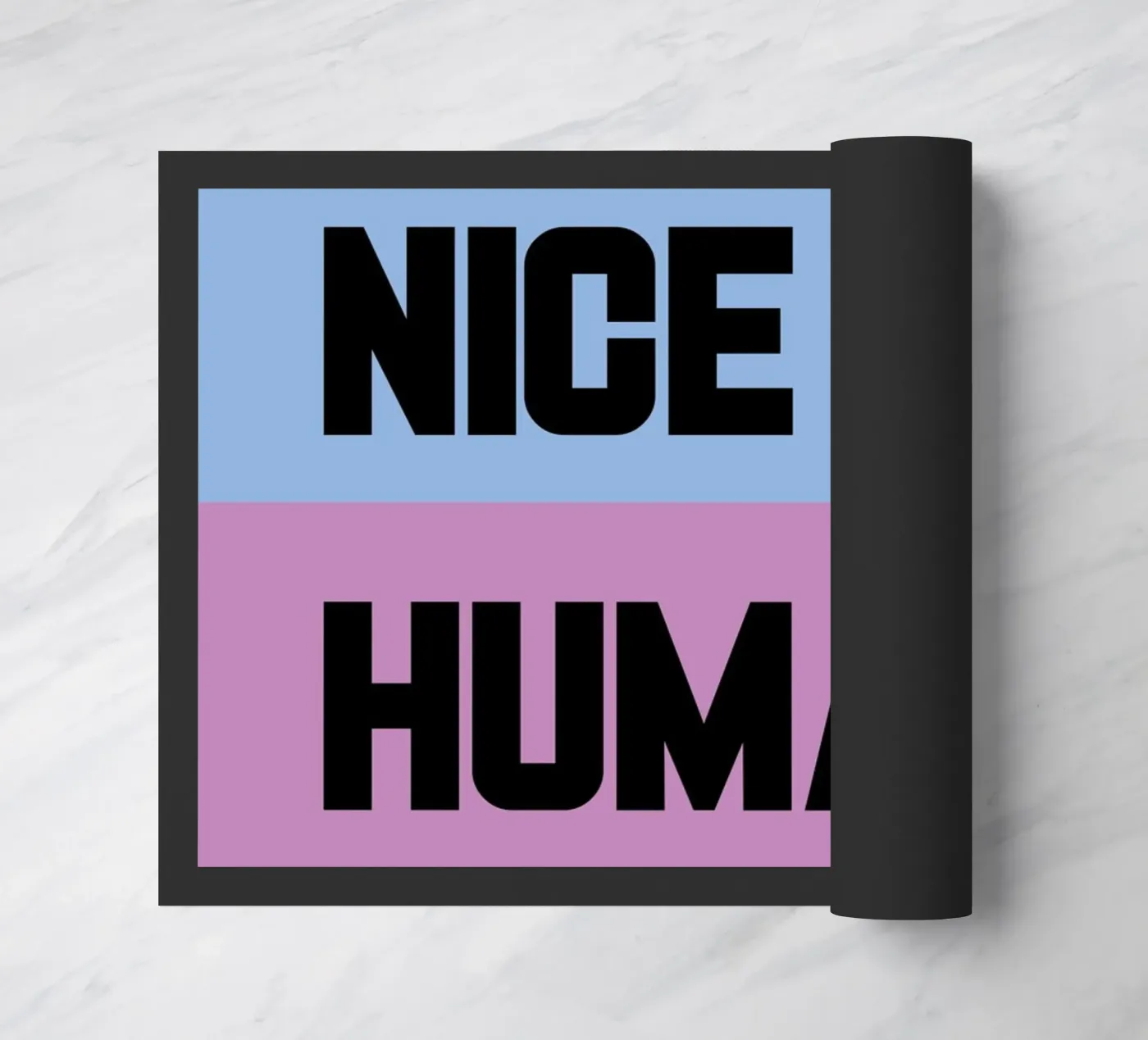 Be A Nice Human doormat by syabiqo