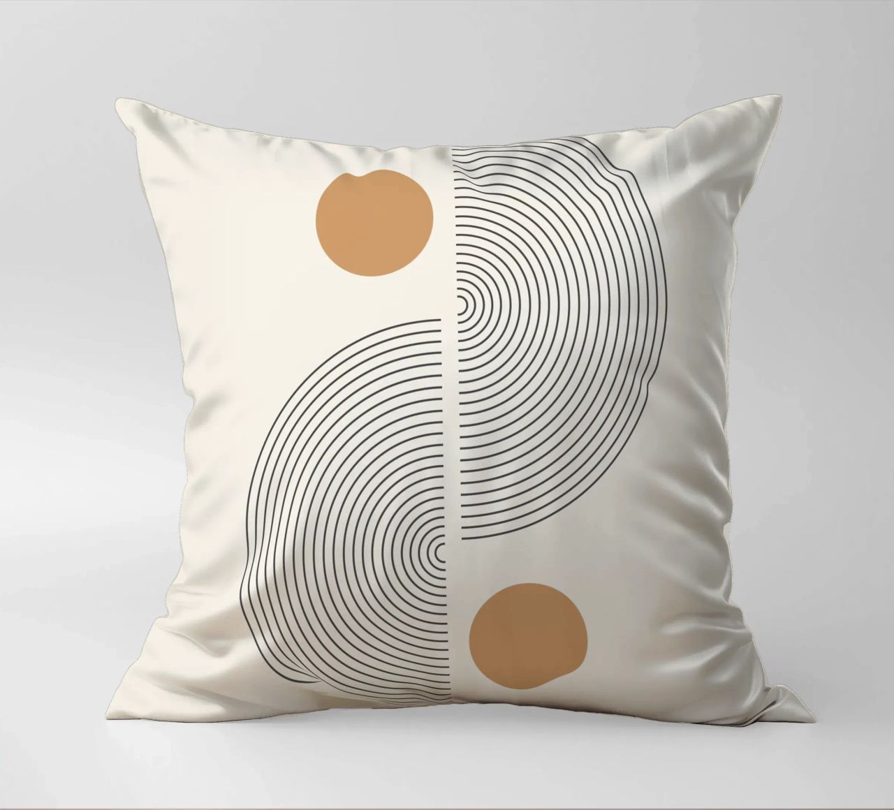 Abstract Boho mid century Pattern 02 decorative cushion by Paigaam Studio