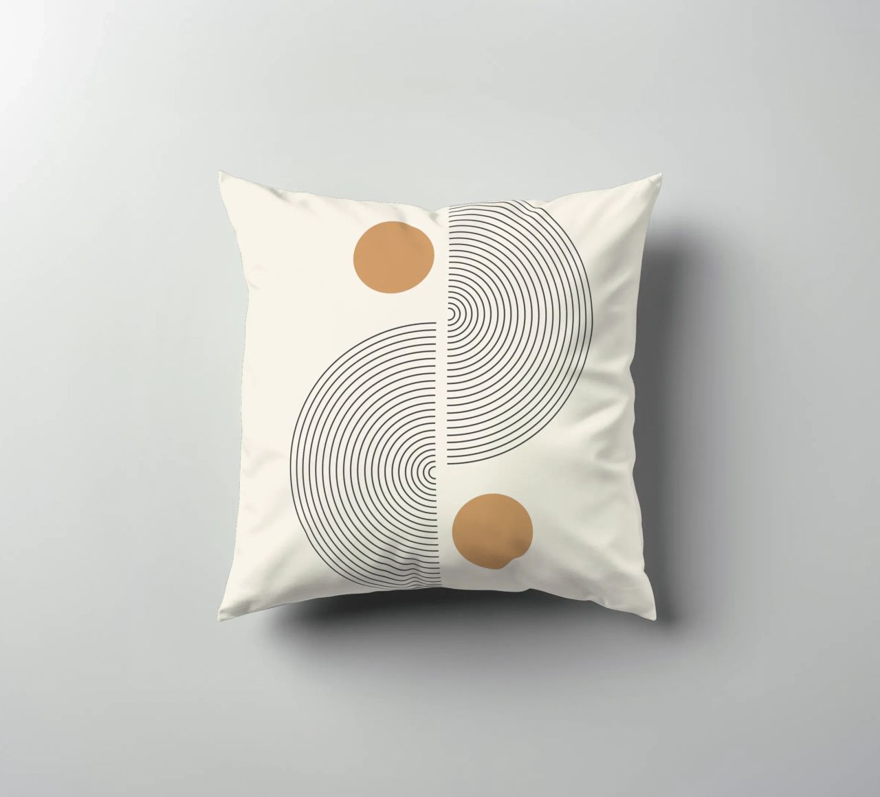 Abstract Boho mid century Pattern 02 decorative cushion by Paigaam Studio