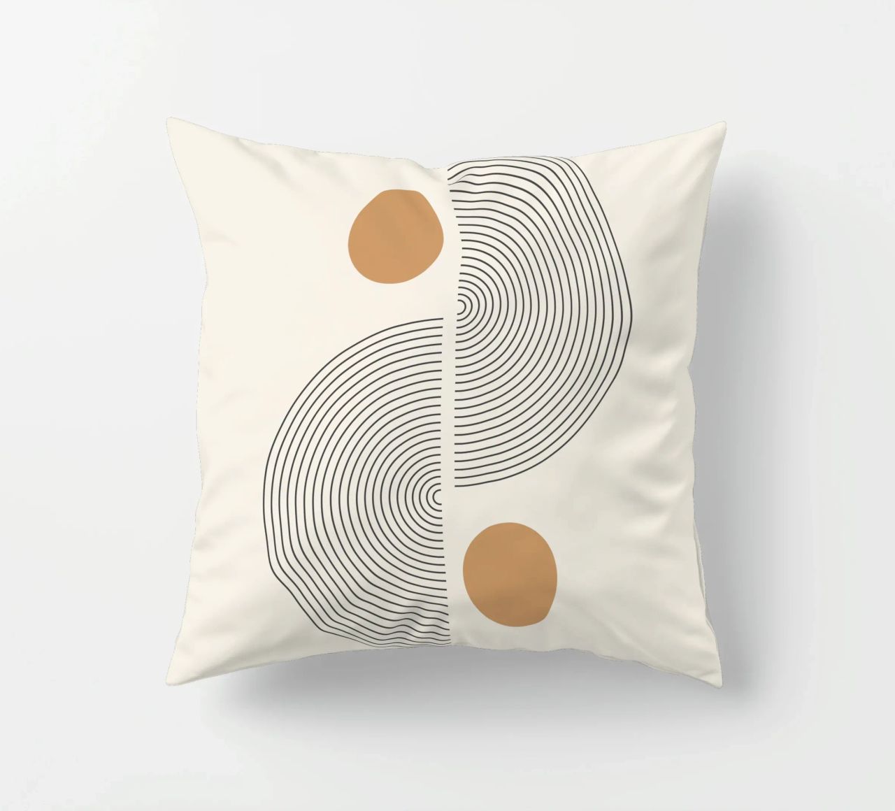 Abstract Boho mid century Pattern 02 decorative cushion by Paigaam Studio