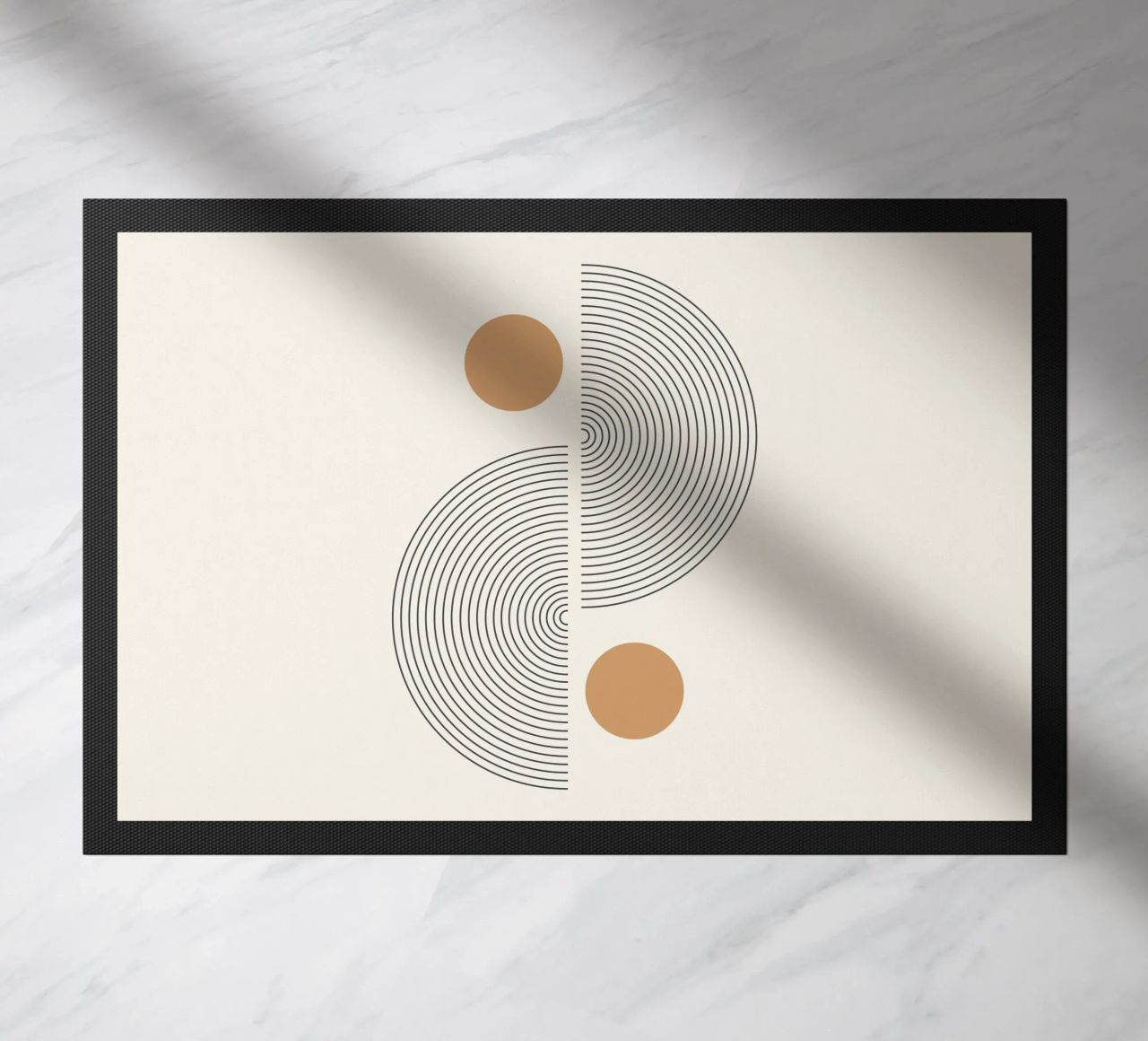Abstract Boho mid century Pattern 02 doormat by Paigaam Studio