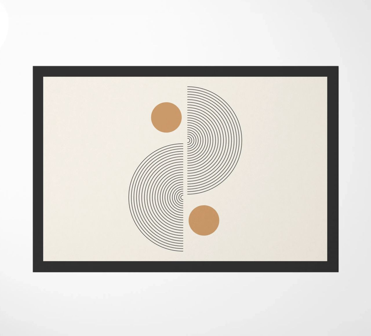 Abstract Boho mid century Pattern 02 doormat by Paigaam Studio