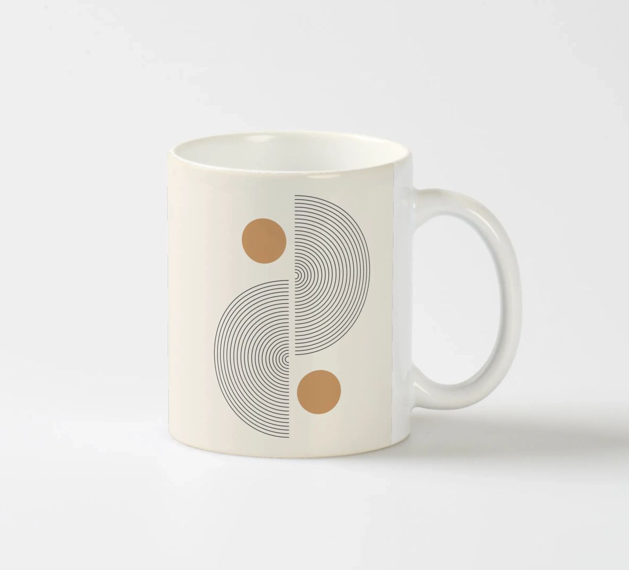 Abstract Boho mid century Pattern 02 ceramic mug by Paigaam Studio