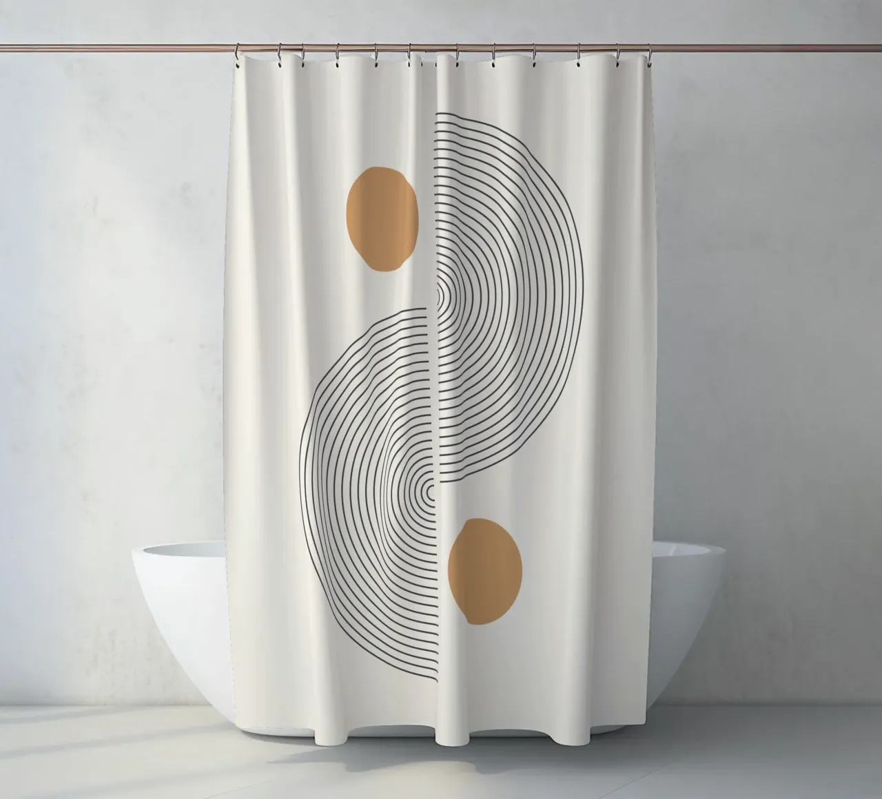 Astratto Boho metà secolo Pattern 02 tenda da doccia da Paigaam Studio