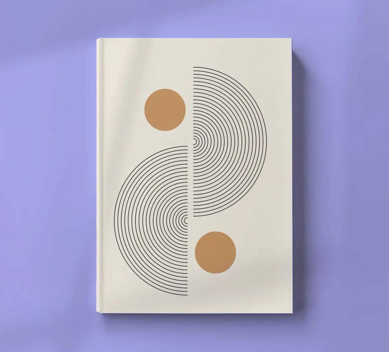 Abstrait Boho mid century Motif 02 carnet de notes de Paigaam Studio