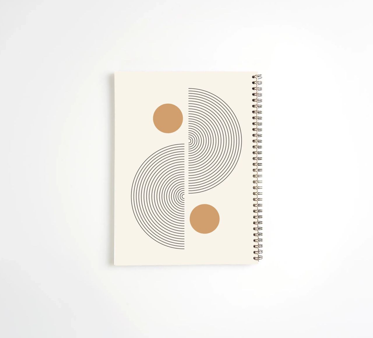Abstract Boho mid century Pattern 02 spiral notebook by Paigaam Studio