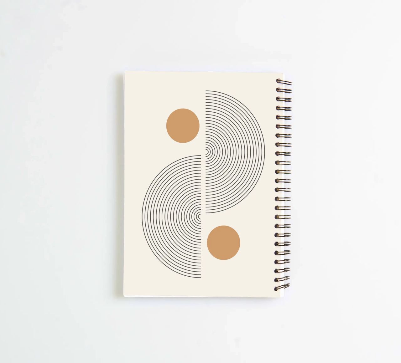 Abstract Boho mid century Pattern 02 spiral notebook by Paigaam Studio