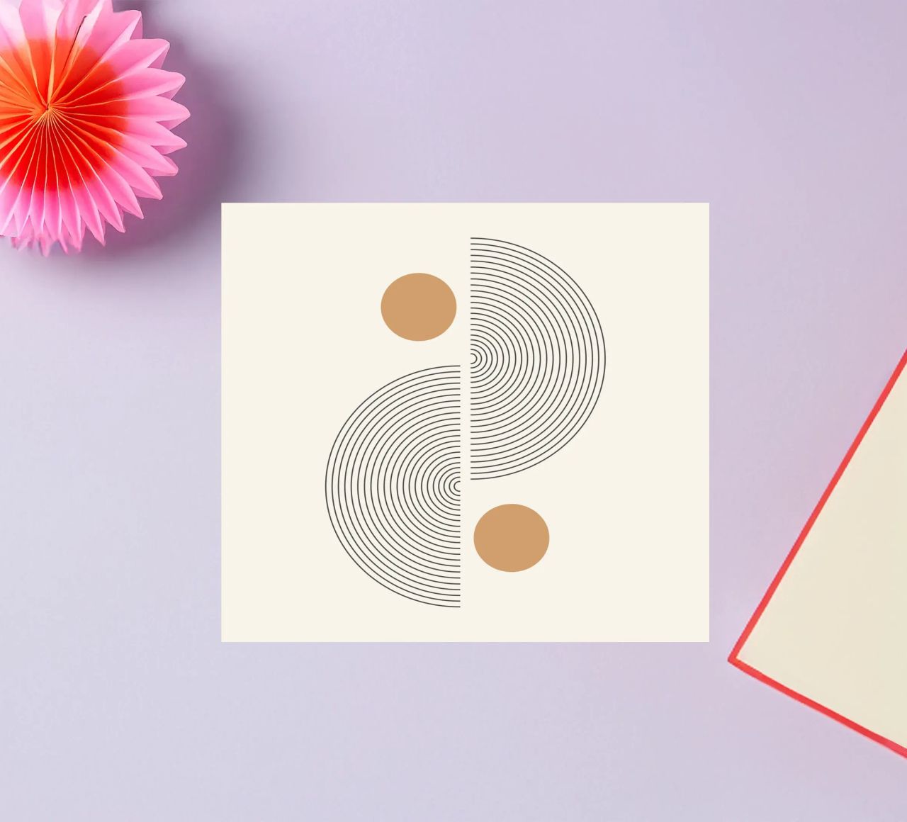 Abstract Boho mid century Pattern 02 sticker by Paigaam Studio