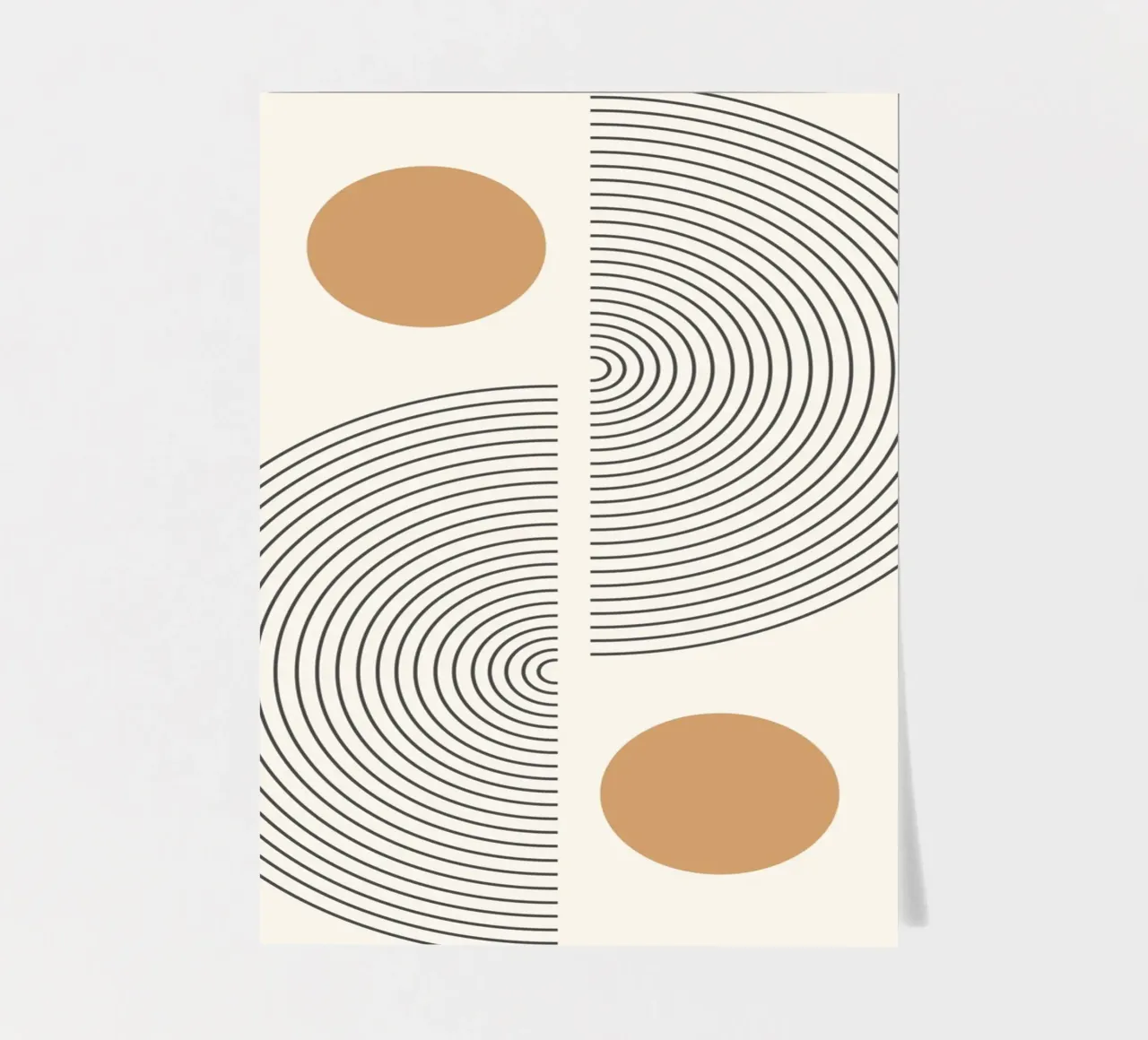 Astratto Boho metà secolo Pattern 02 foglio adesivo da Paigaam Studio