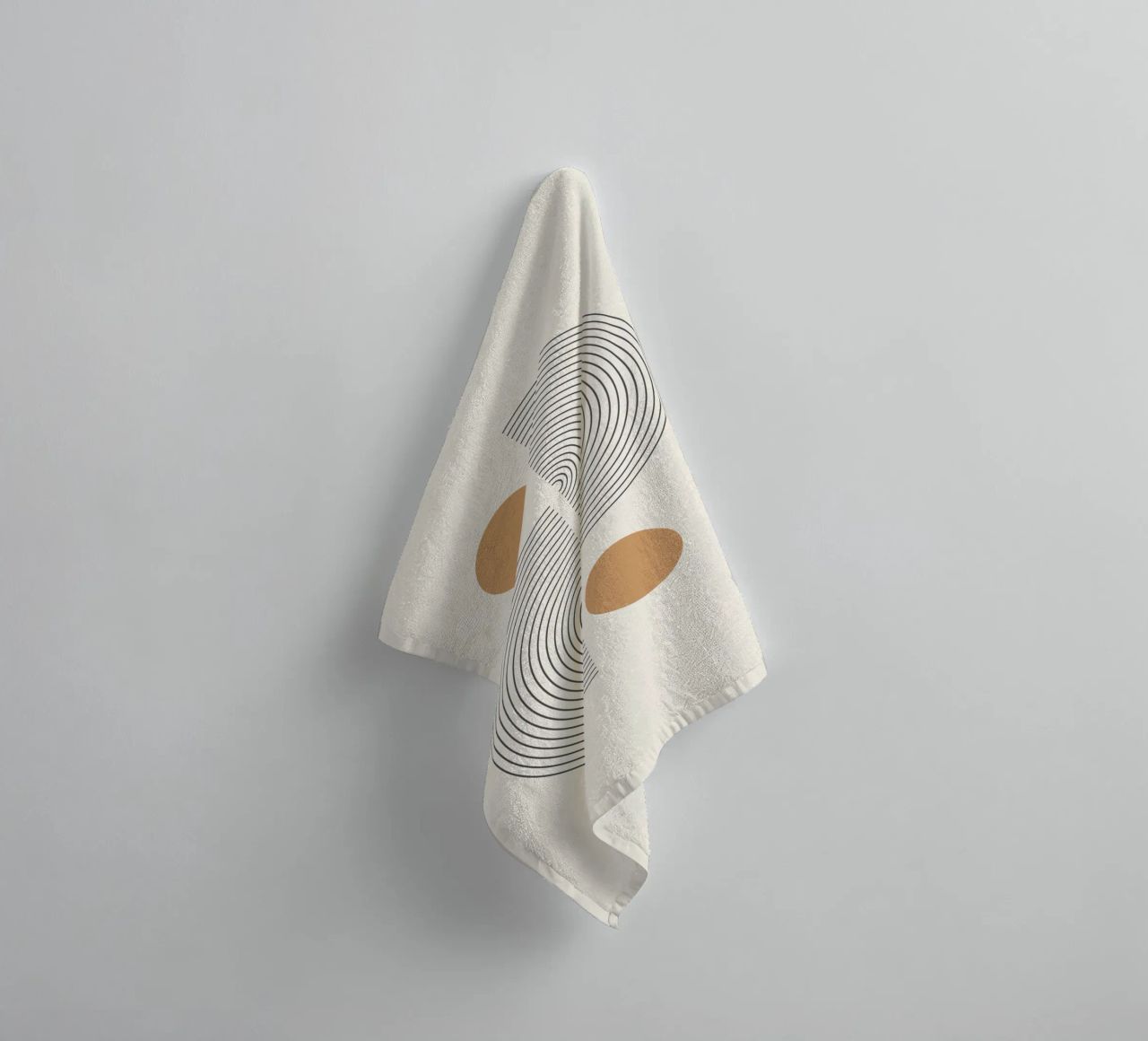 Abstract Boho mid century Pattern 02 towel by Paigaam Studio
