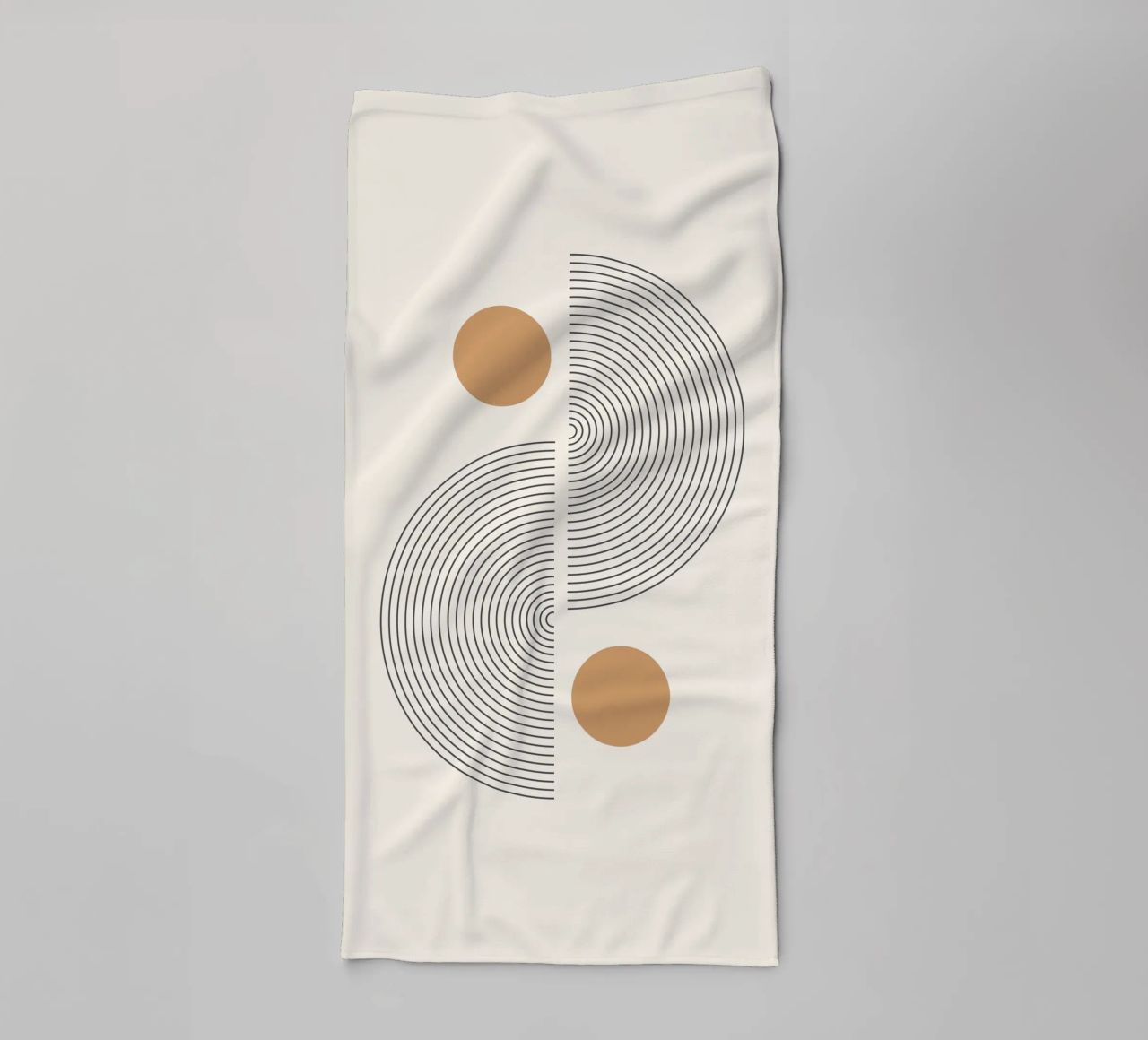 Abstract Boho mid century Pattern 02 towel by Paigaam Studio