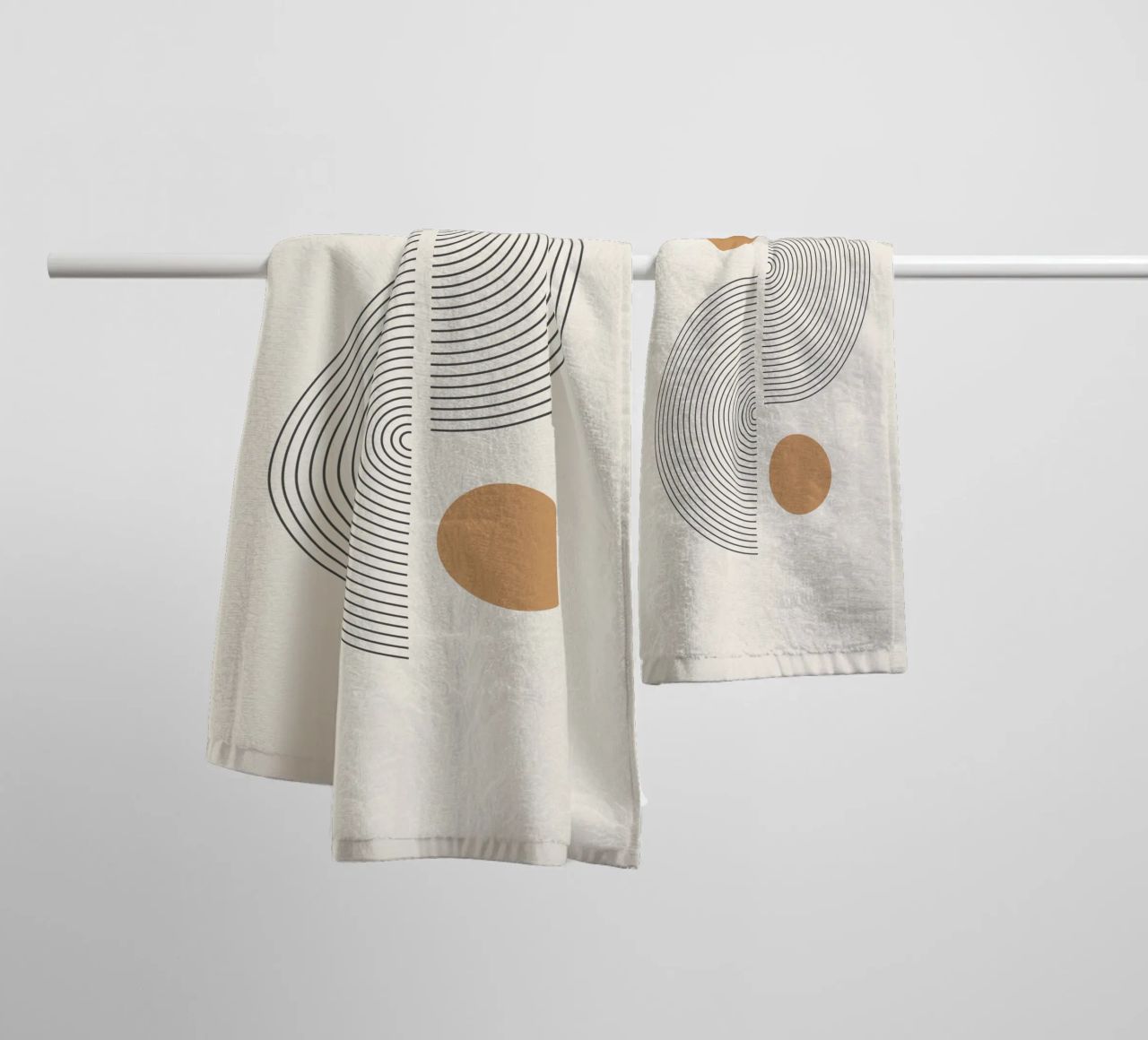 Abstract Boho mid century Pattern 02 towel by Paigaam Studio