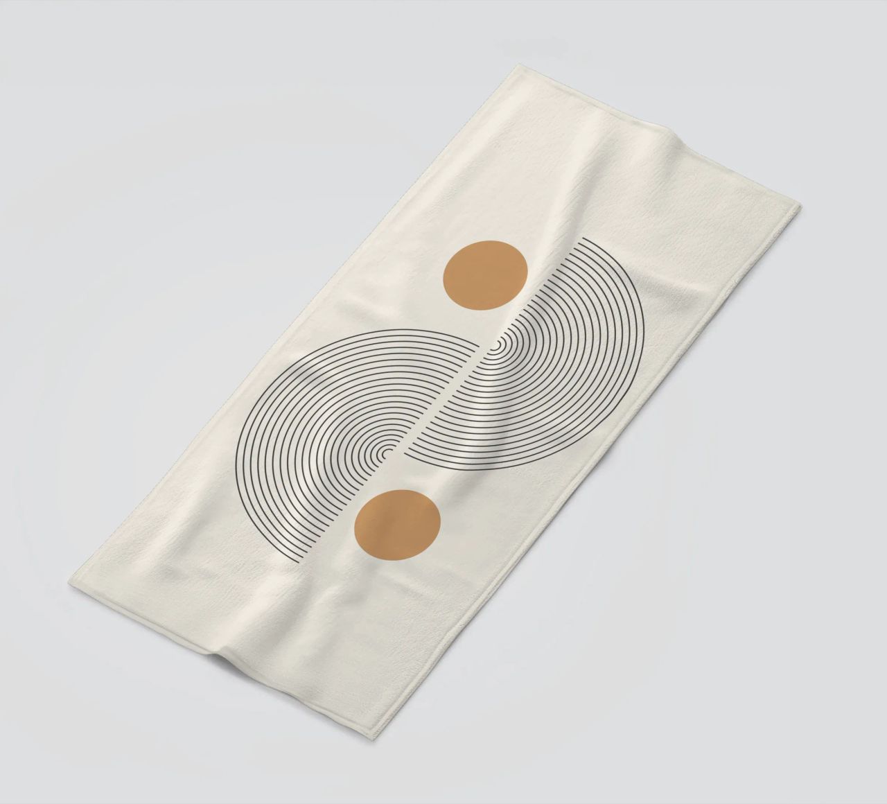 Abstract Boho mid century Pattern 02 beach towel by Paigaam Studio