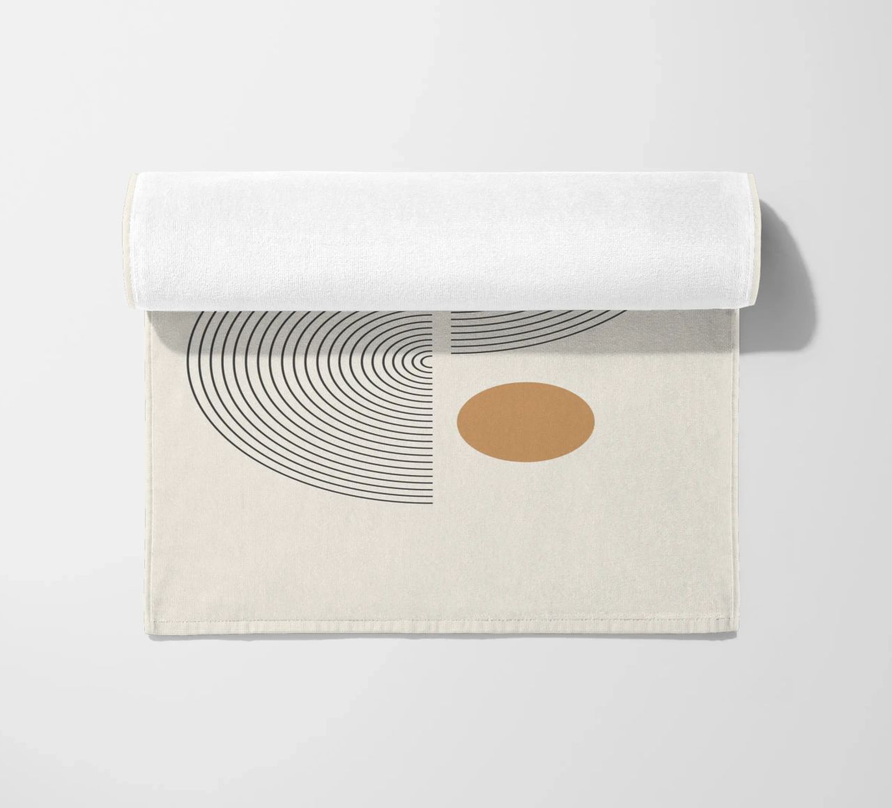 Abstract Boho mid century Pattern 02 beach towel by Paigaam Studio