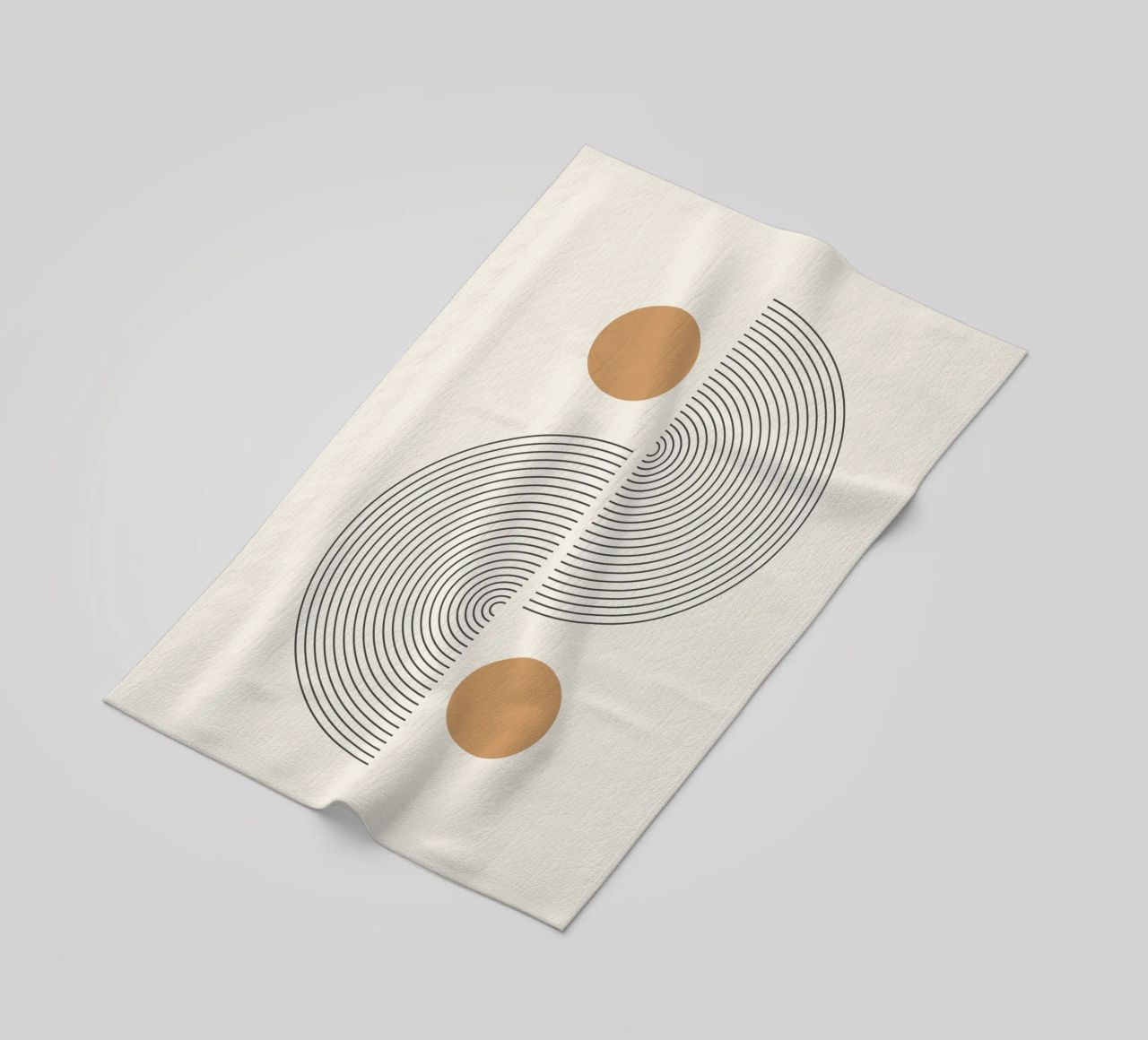 Abstract Boho mid century Pattern 02 beach towel by Paigaam Studio