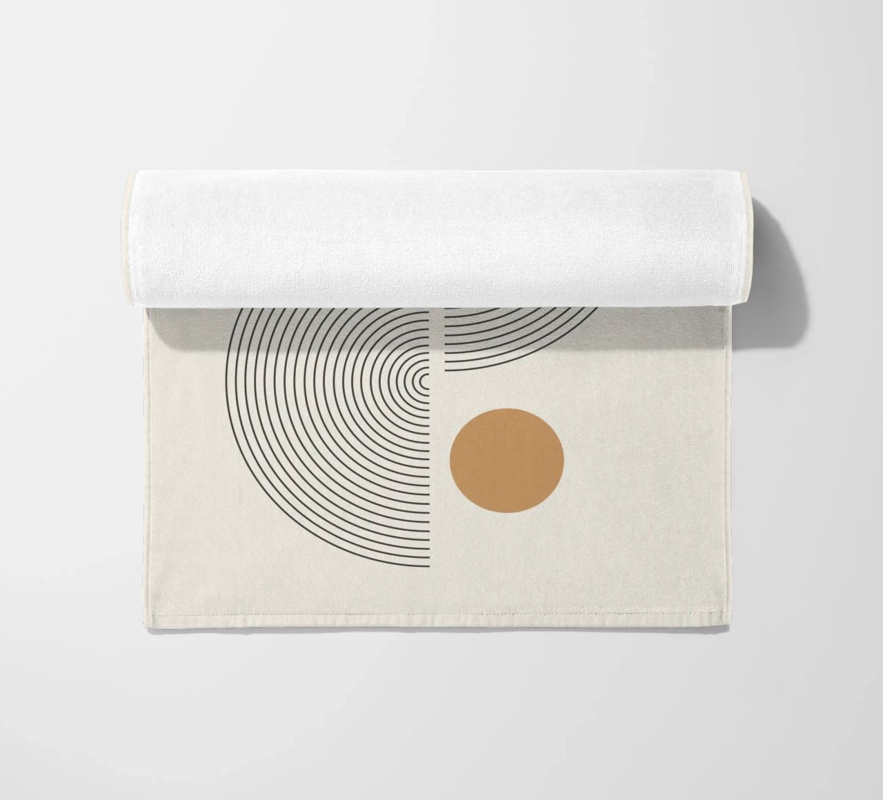 Abstract Boho mid century Pattern 02 beach towel by Paigaam Studio