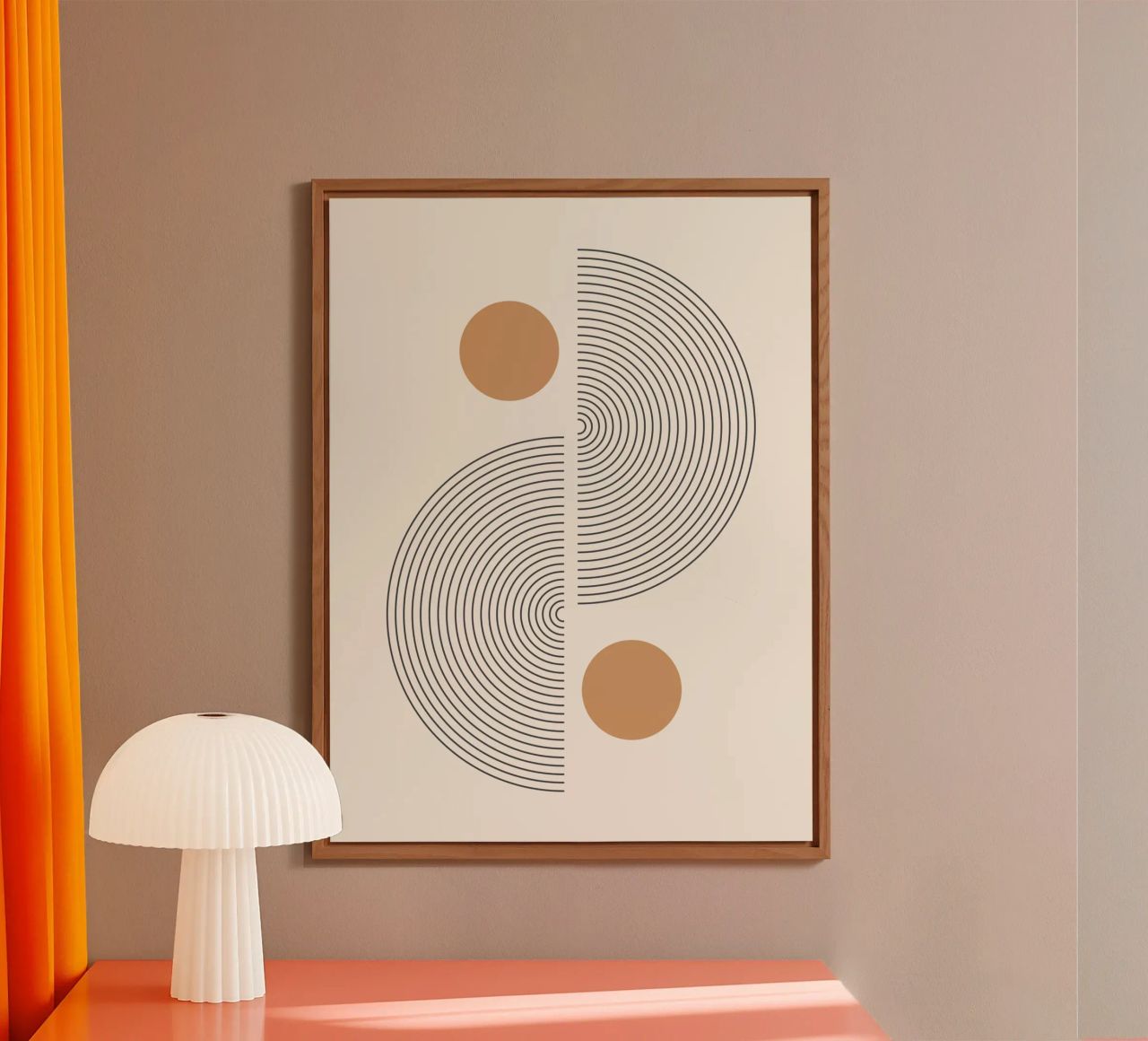 Abstract Boho mid century Pattern 02 alu-dibond by Paigaam Studio