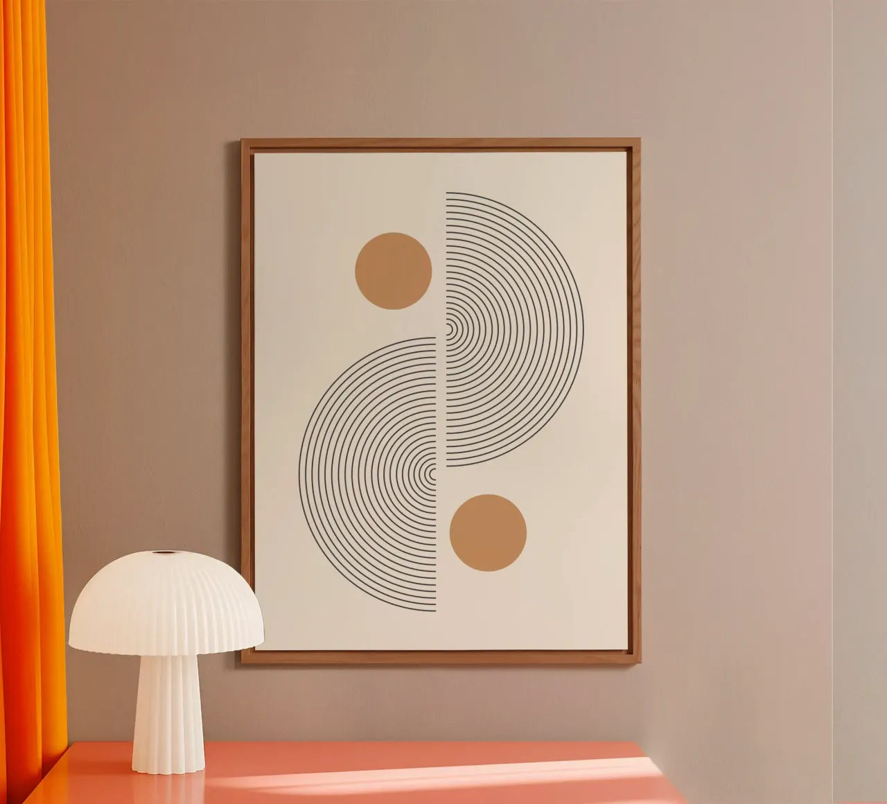 Abstrakt Boho Mitte des Jahrhunderts Muster 02 Alu-Dibond von Paigaam Studio