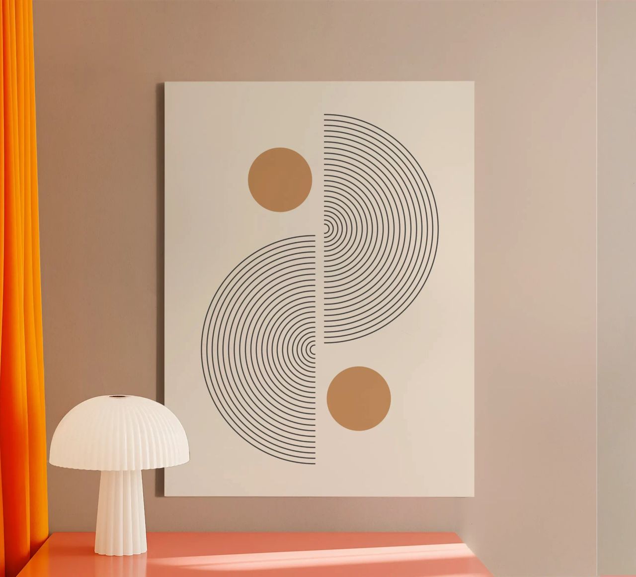 Abstract Boho mid century Pattern 02 canvas by Paigaam Studio