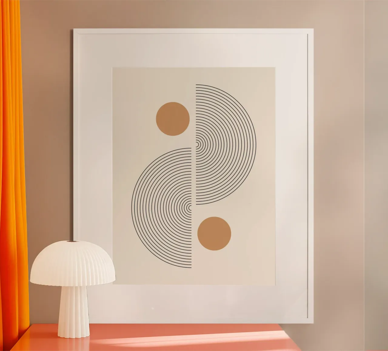 Astratto Boho metà secolo Pattern 02 poster da Paigaam Studio