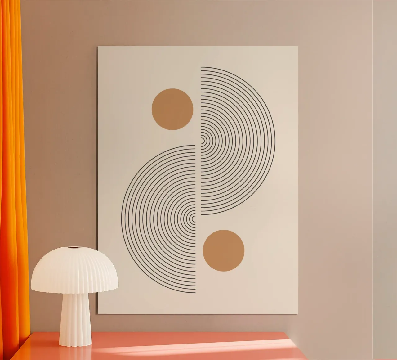 Astratto Boho metà secolo Pattern 02 poster da Paigaam Studio