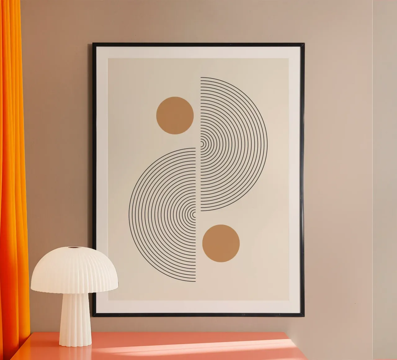 Abstrakt Boho Mitte des Jahrhunderts Muster 02 Poster von Paigaam Studio