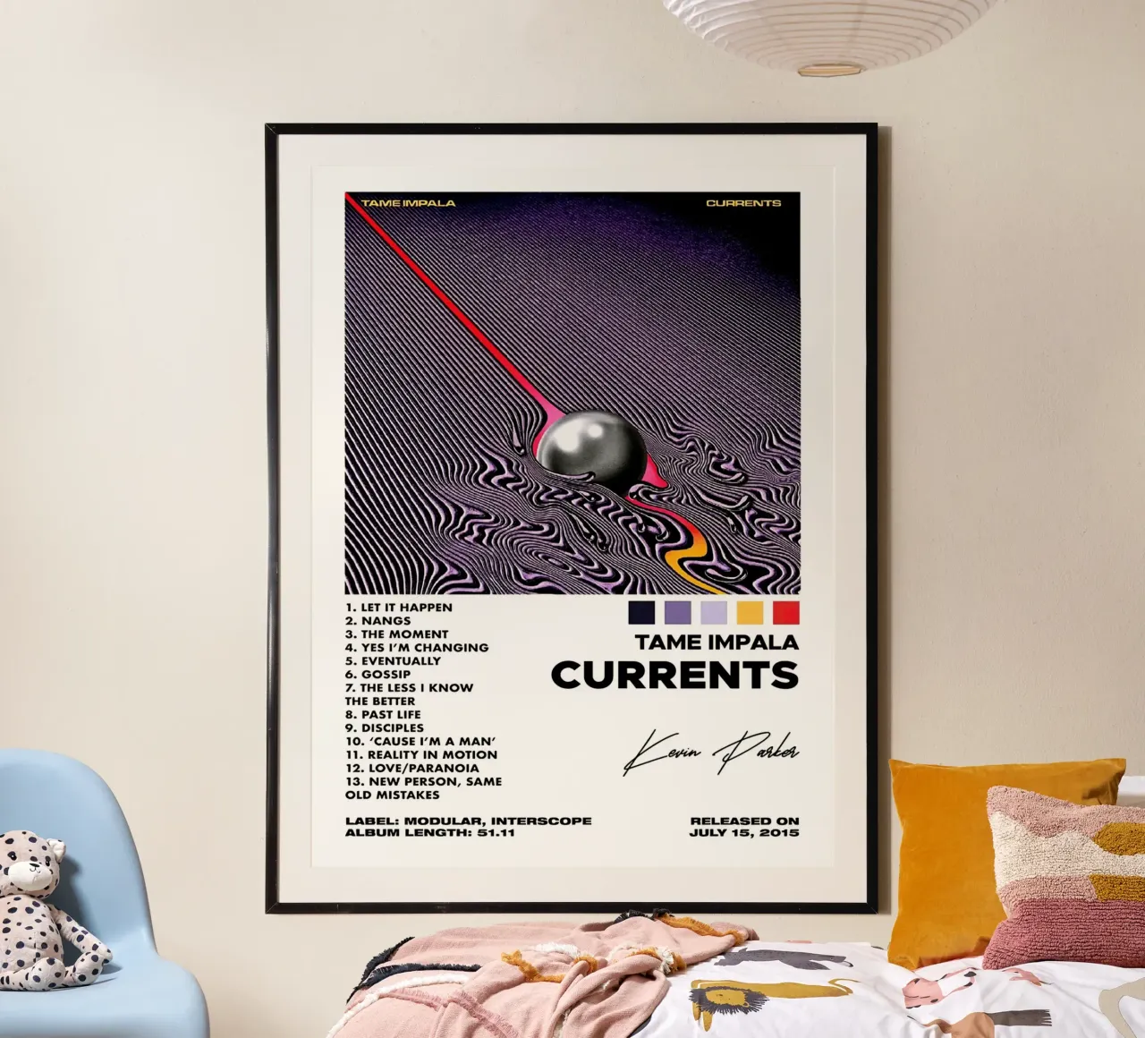Tame Impala Current Tracklists poster da Linda Tobrut