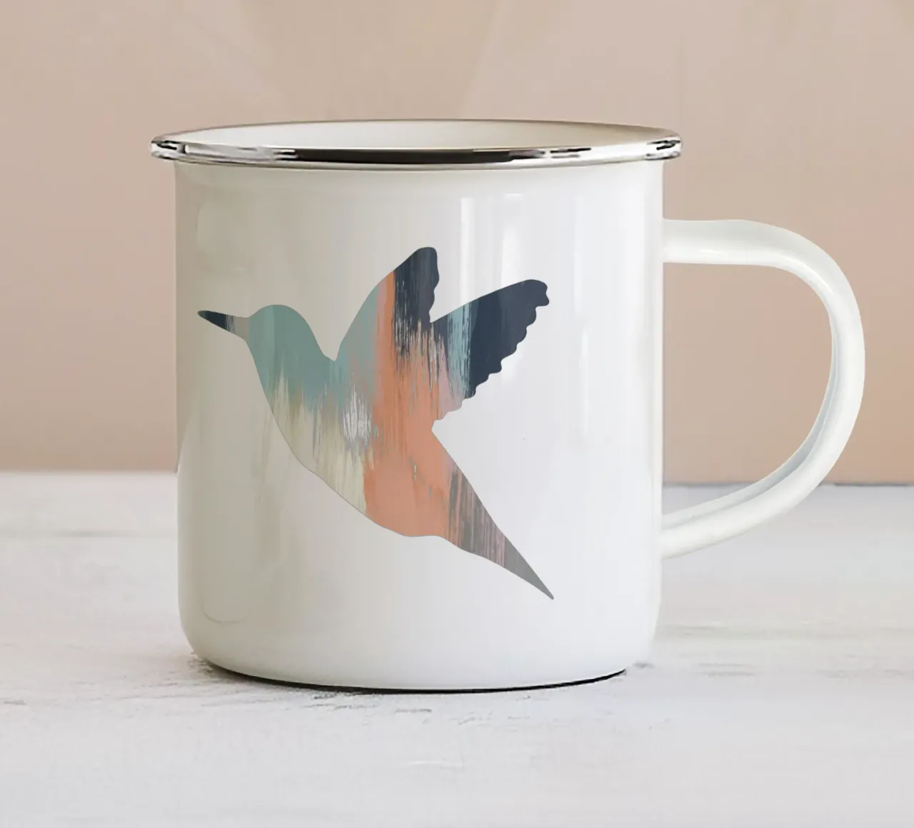 Colibrì pastello I tazza in smalto da Orara Studio