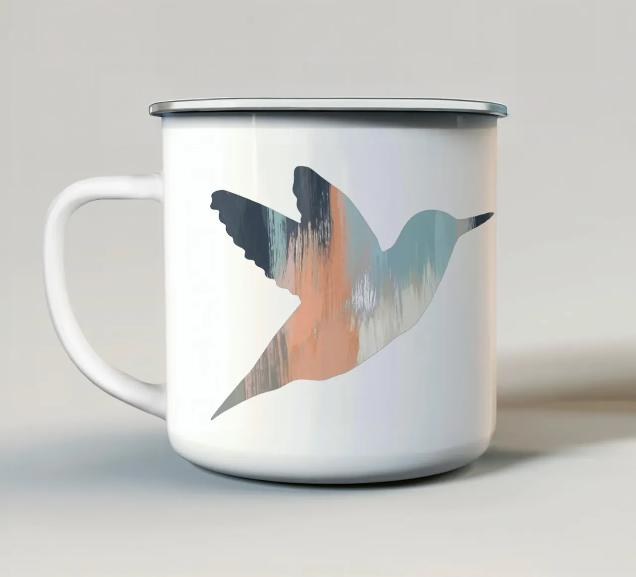 Colibrì pastello I tazza in smalto da Orara Studio